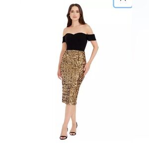 New! Dress the Population‎ Bailey Sequin Dress Sz Small $268